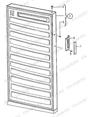 Взрыв-схема холодильника Electrolux EU3214C - Схема узла Door 003